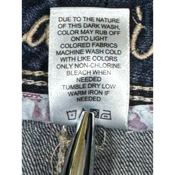 Maurices Womens Cropped Jeans Size 11/12 Long Denim Distressed Blue Low Rise - Picture 12 of 12